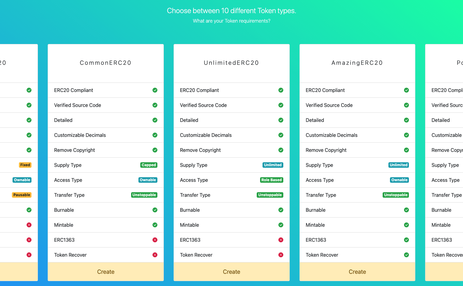 Token Types